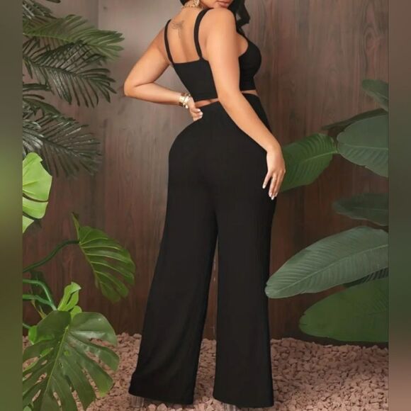 Casual Solid Two-piece Pants Set sz Medium - Picture 2 of 7